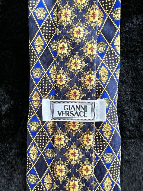 versace krawatte blau